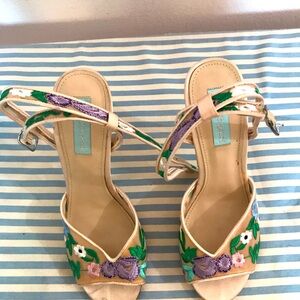 Betsy Johnson Floral Peep Toe